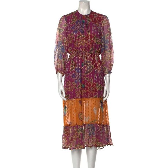 NWT. $300 FARM RIO Floral Sparkle Mixed Print Dress Sz S - Picture 3 of 9
